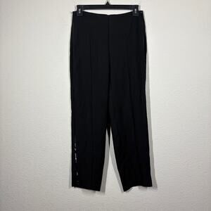 Drew Womens Size 2 Isabella Beaded Dress Pants Black High Rise Back Zip